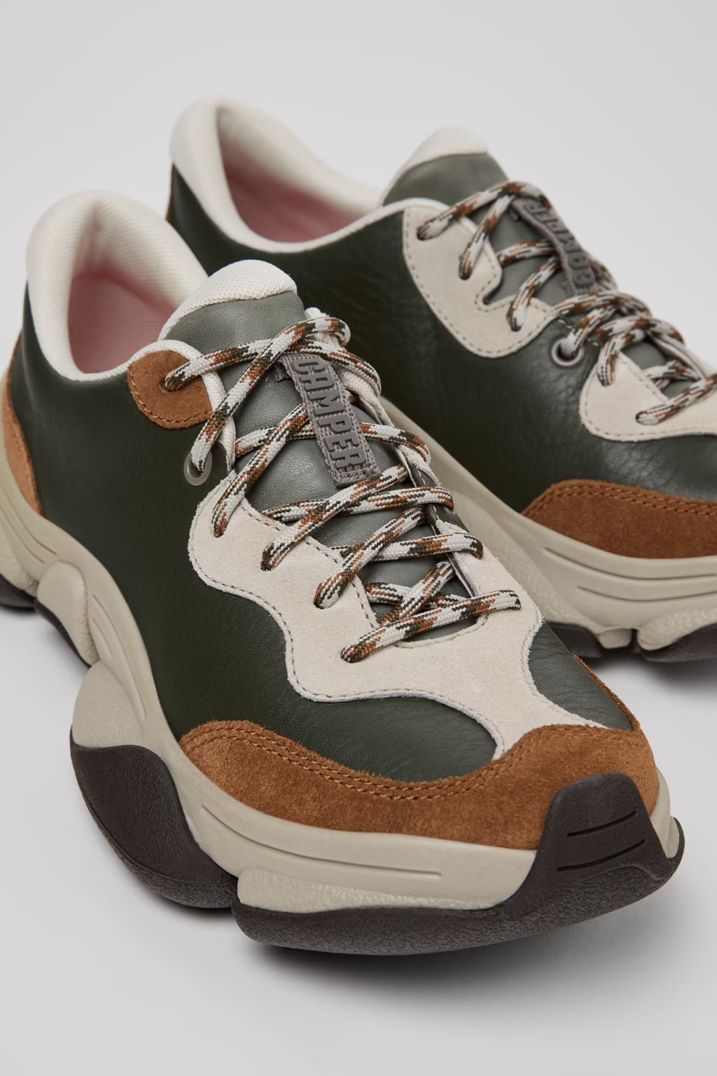 Camper Women's K201836 Karst Leather and Nubuck Sneakers Multi