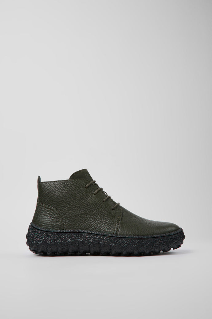 Camper Men's K300330 Leather Ankle Boots Ground Green