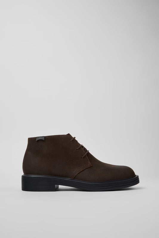 Camper Men's K300493 Dean Nubuck Leather Ankle Boots Brown