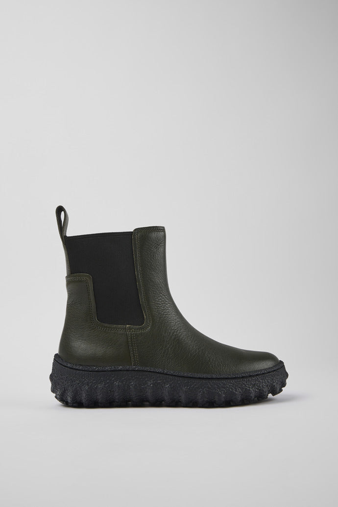 Camper Women's K400654 Leather Ankle Boots Neuman Green