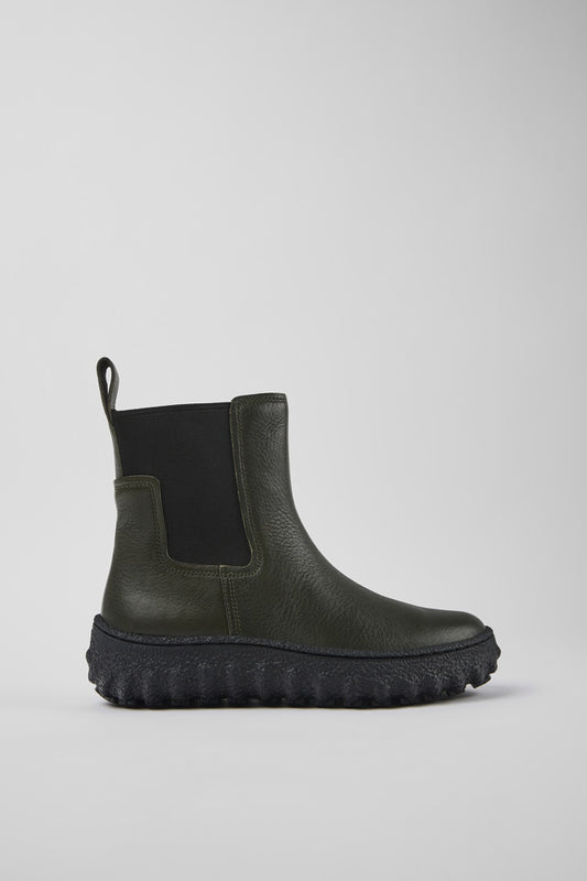 Camper Women's K400654 Leather Ankle Boots Neuman Green