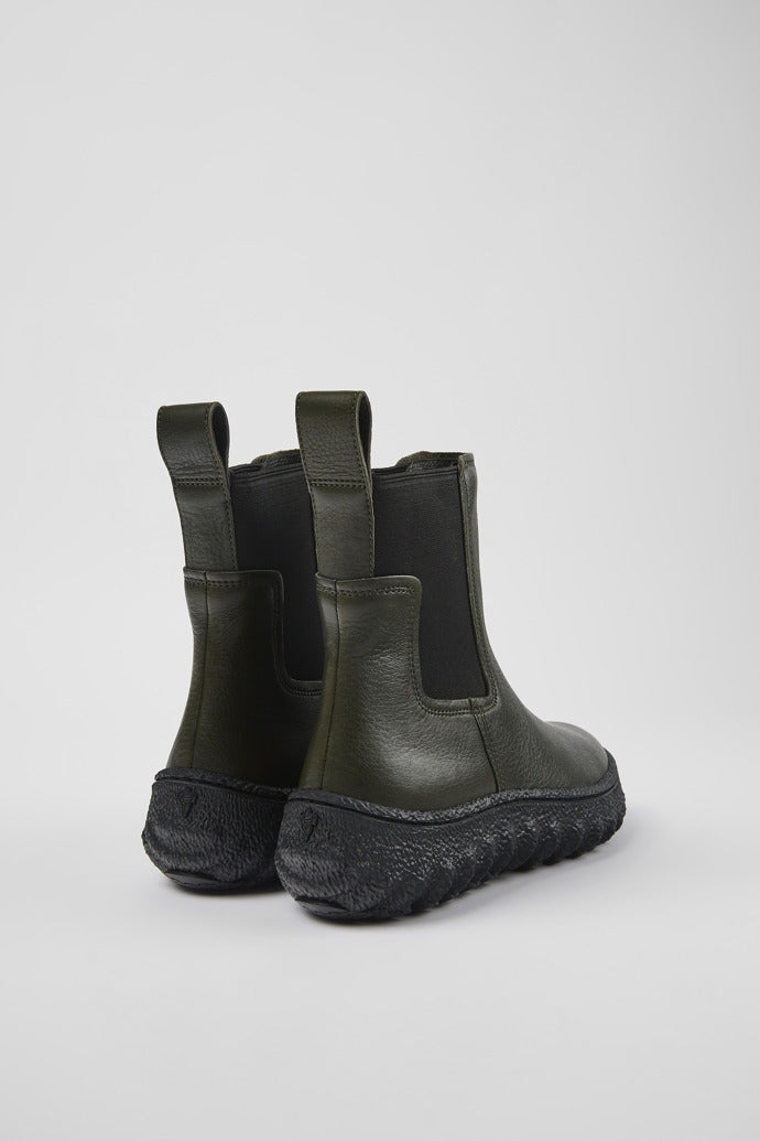 Camper Women's K400654 Leather Ankle Boots Neuman Green