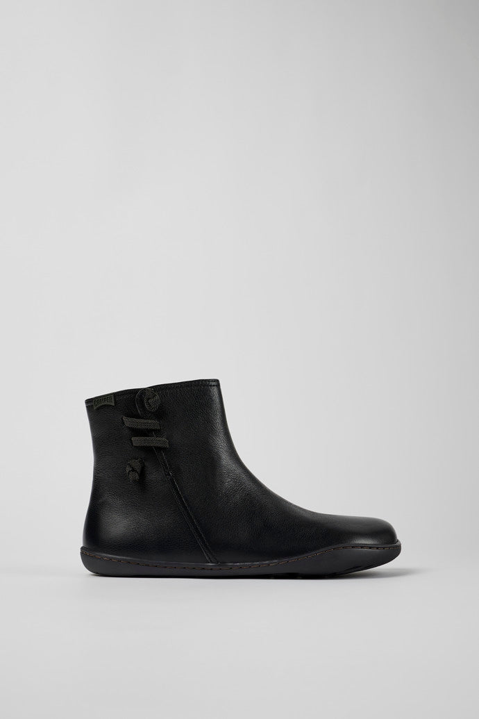 Camper Women's K400676 Peu Leather Ankle Boots Black