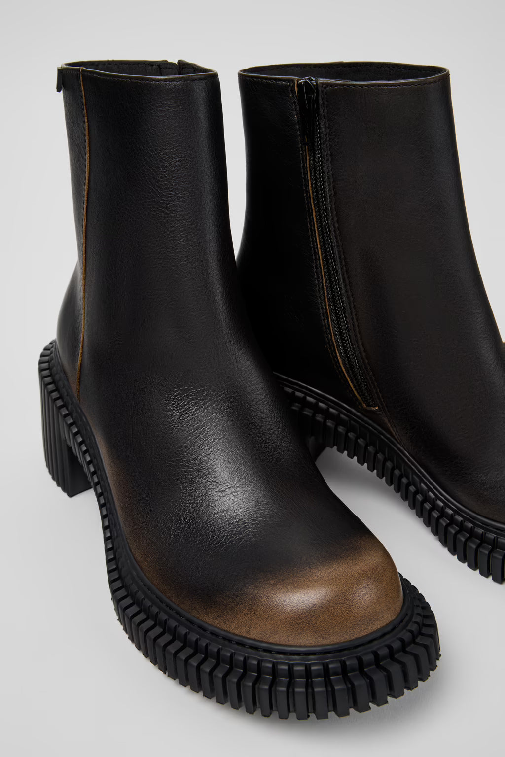 Camper Women's K400804 Pix Leather Mid Boots Black