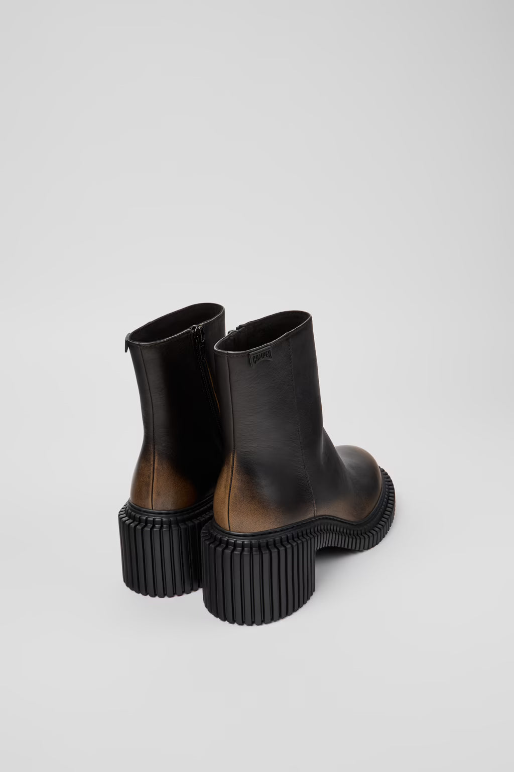 Camper Women's K400804 Pix Leather Mid Boots Black