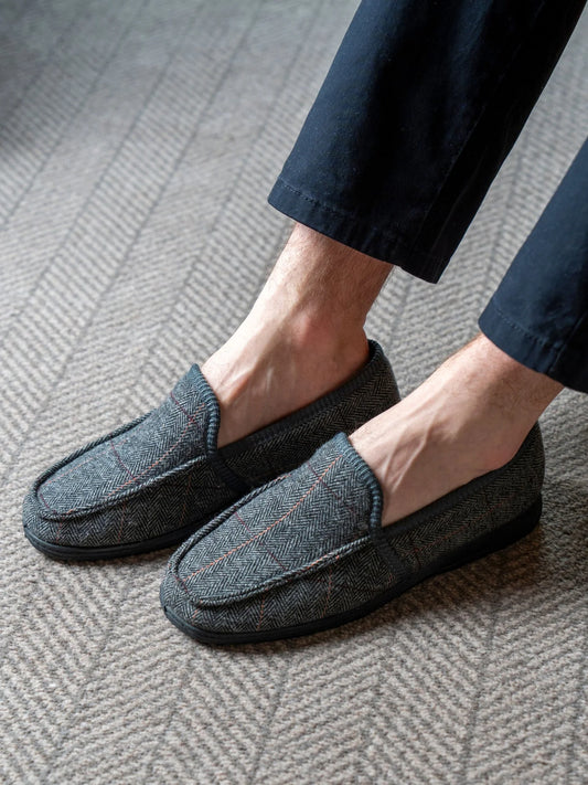 Lunar Men's KMD103GR Eisenhower II Grey Slipper