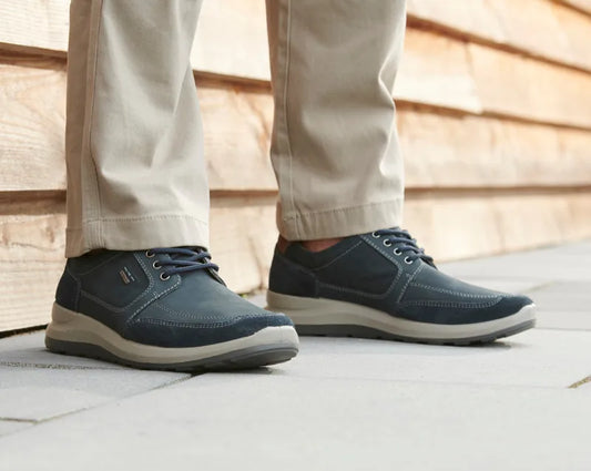 Josef Seibel Men's Marley 51 Leather Casual Shoes Indigo Blue Combi