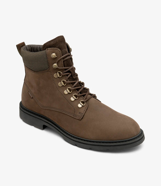 Loake Men's Nevis Nubuck Leather Waterproof Boots Dark Brown