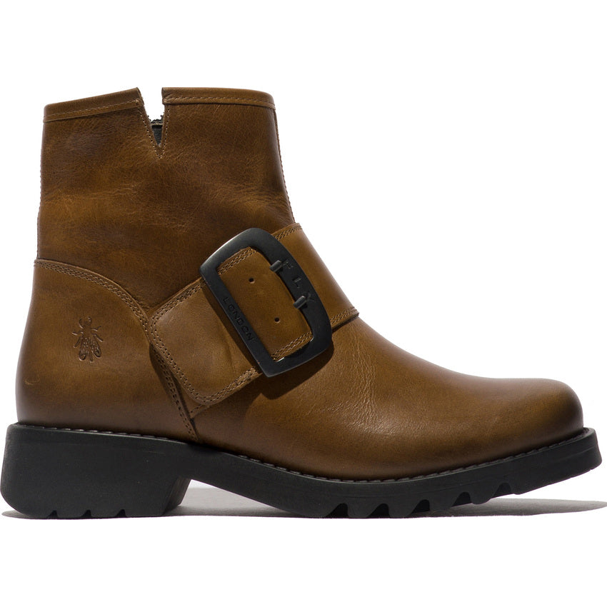 Fly London Women's RILY991FLY Leather Ankle Boots Camel Brown