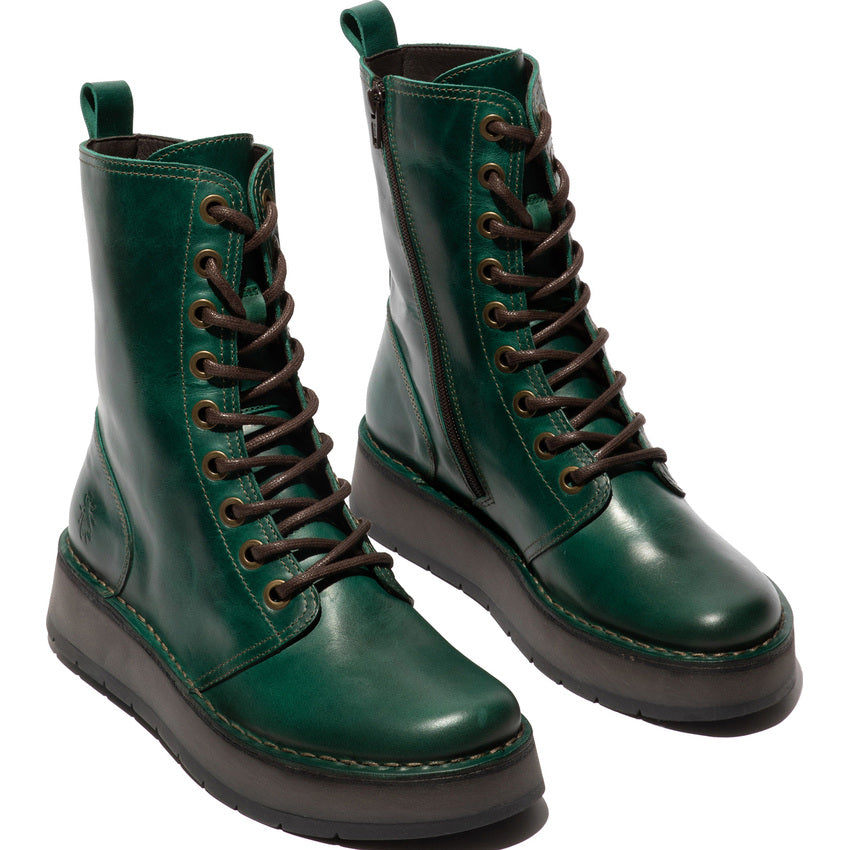 Fly London Women's RAMI043FLY Lace-Up Ankle Boots Shamrock Green