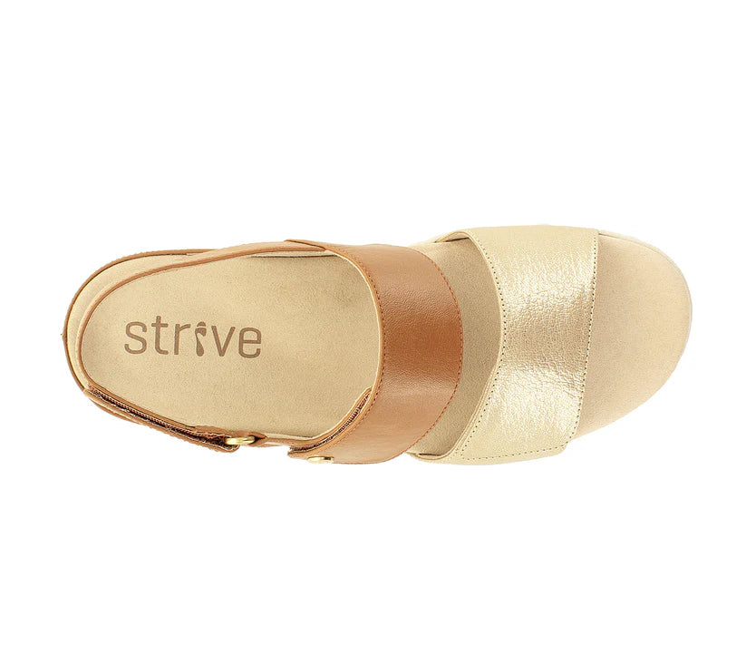 Strive Women's Riviera II Leather Sandals Tan Brown