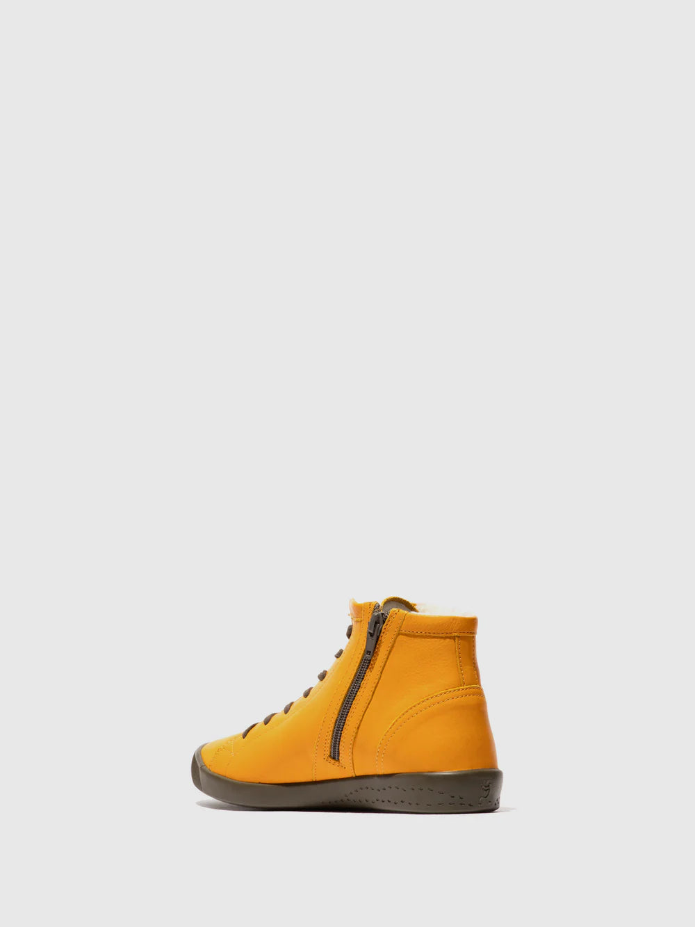 Softinos Women's IBBI653SOF Lace-up Ankle Boots Ocre Yellow