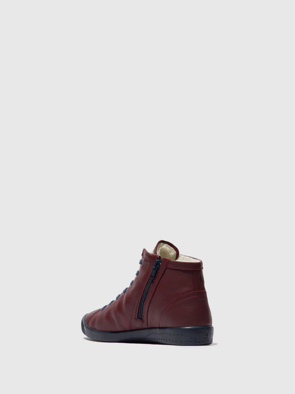 Softinos Women's IBBI653SOF Lace-up Ankle Boots Dark Red