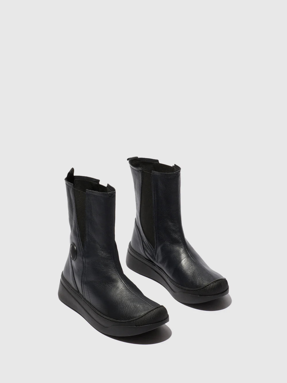 Softinos Women's AMBE757SOFLeather Chelsea Boots Black