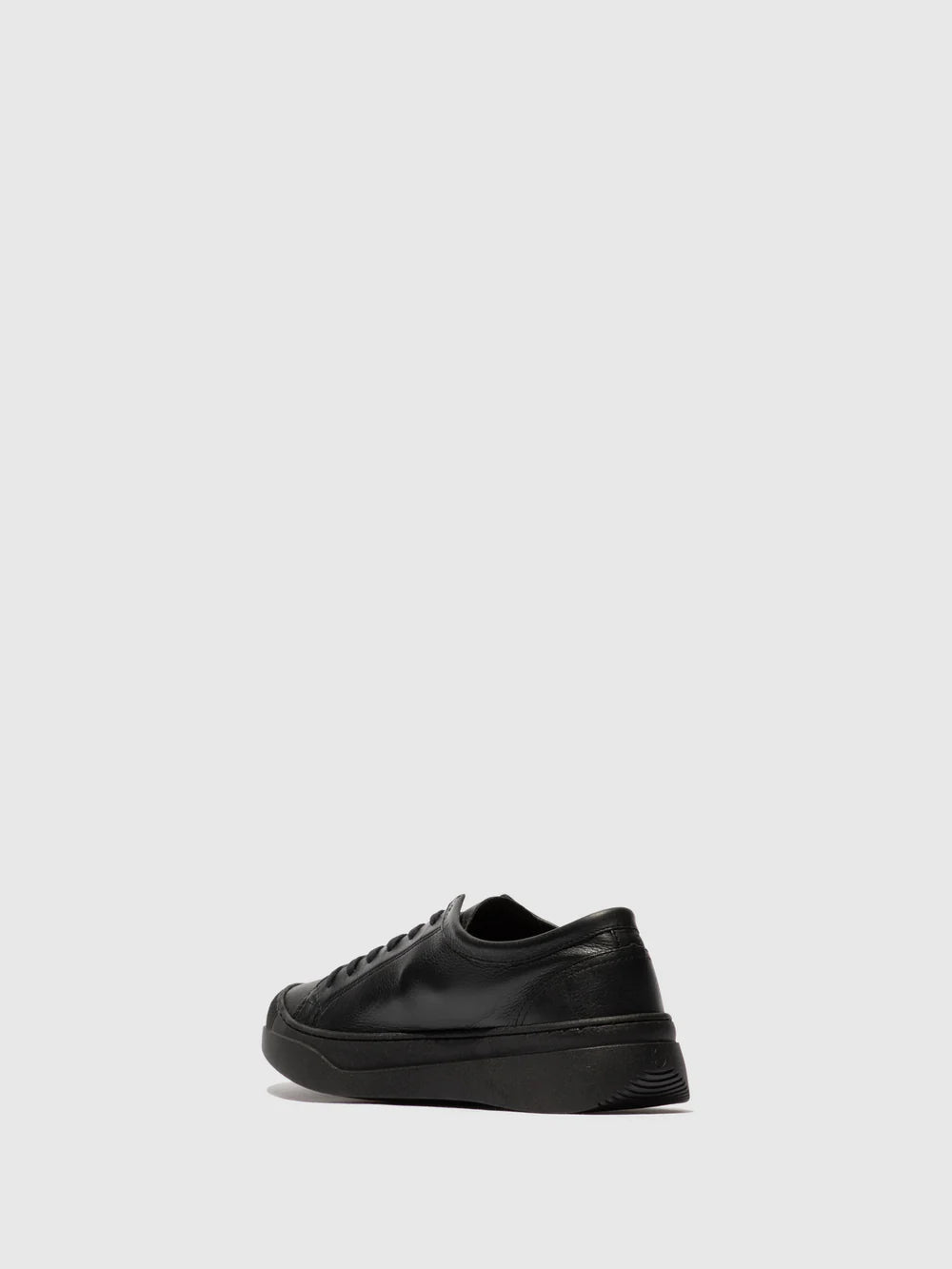Softinos Women's APUR771SOF Leather Lace-up Trainers Black