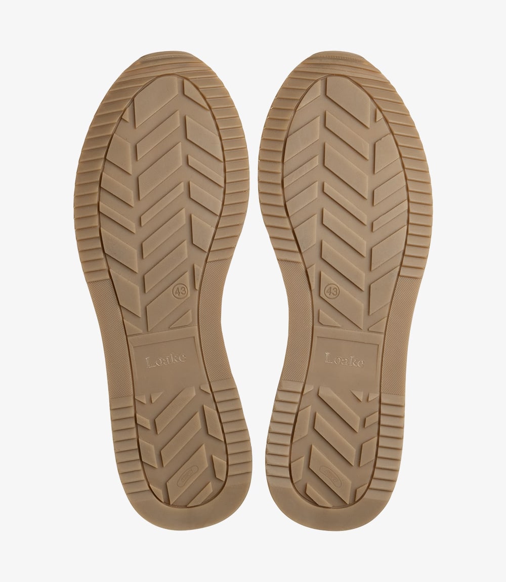 Loake Men's Bannister Suede Leather Premium Trainer Tan Brown