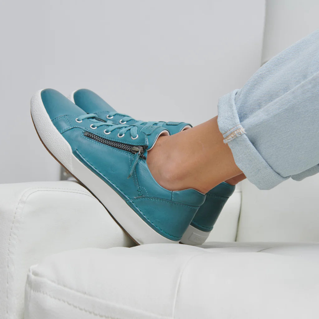 Josef Seibel Women's Claire 03 Casual Leather Trainers Azur Blue