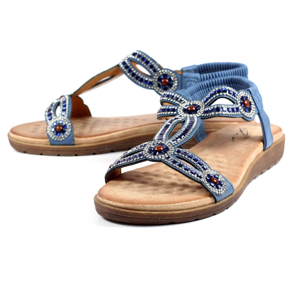 Lunar Women's JLH389 Arraso Sandals Blue