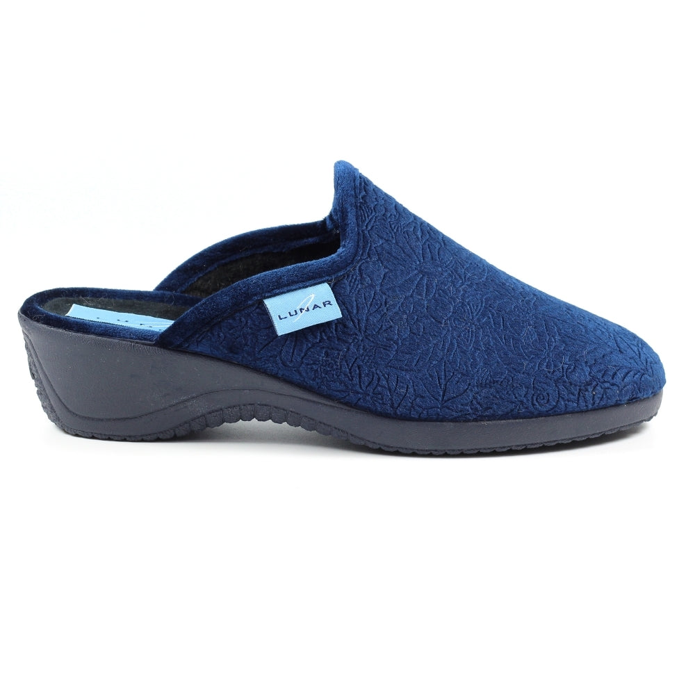 Lunar Women's KLA170 Audrey Mule Slippers Navy Blue