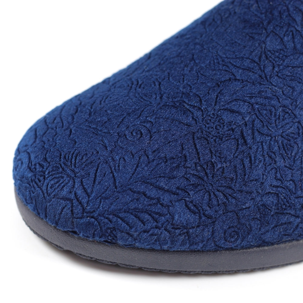 Lunar Women's KLA170 Audrey Mule Slippers Navy Blue