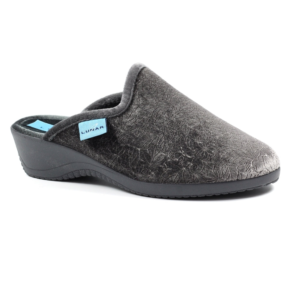 Lunar Women's KLA170 Audrey Mule Slippers Grey
