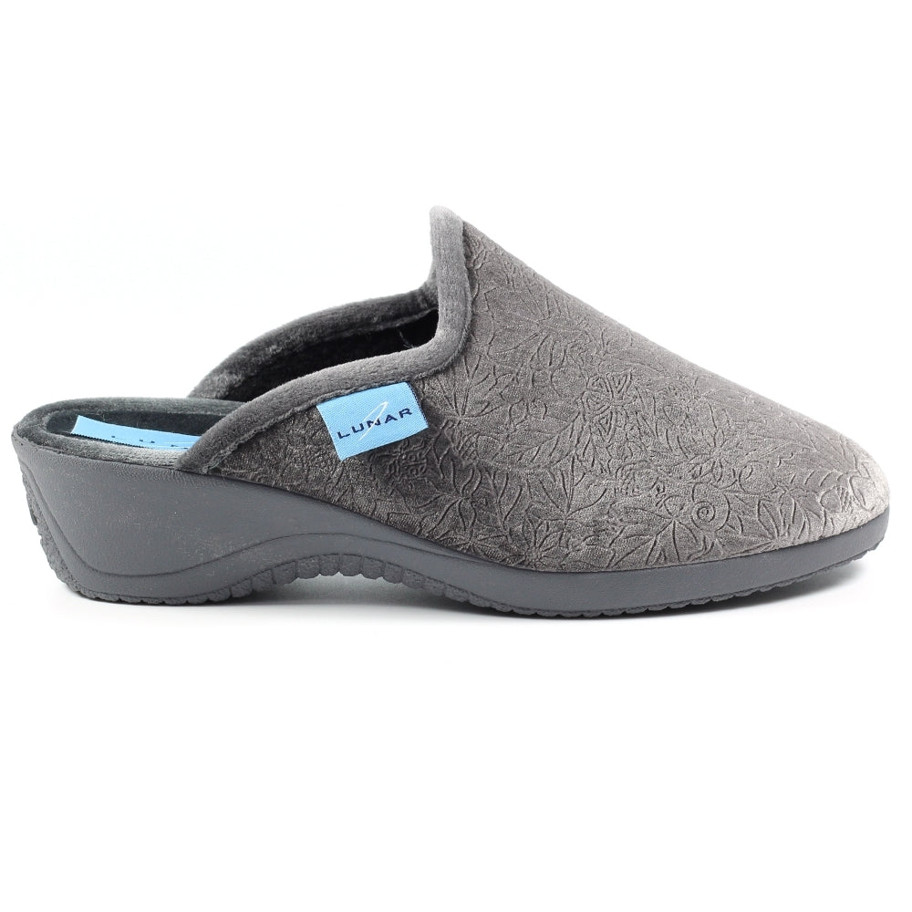 Lunar Women's KLA170 Audrey Mule Slippers Grey