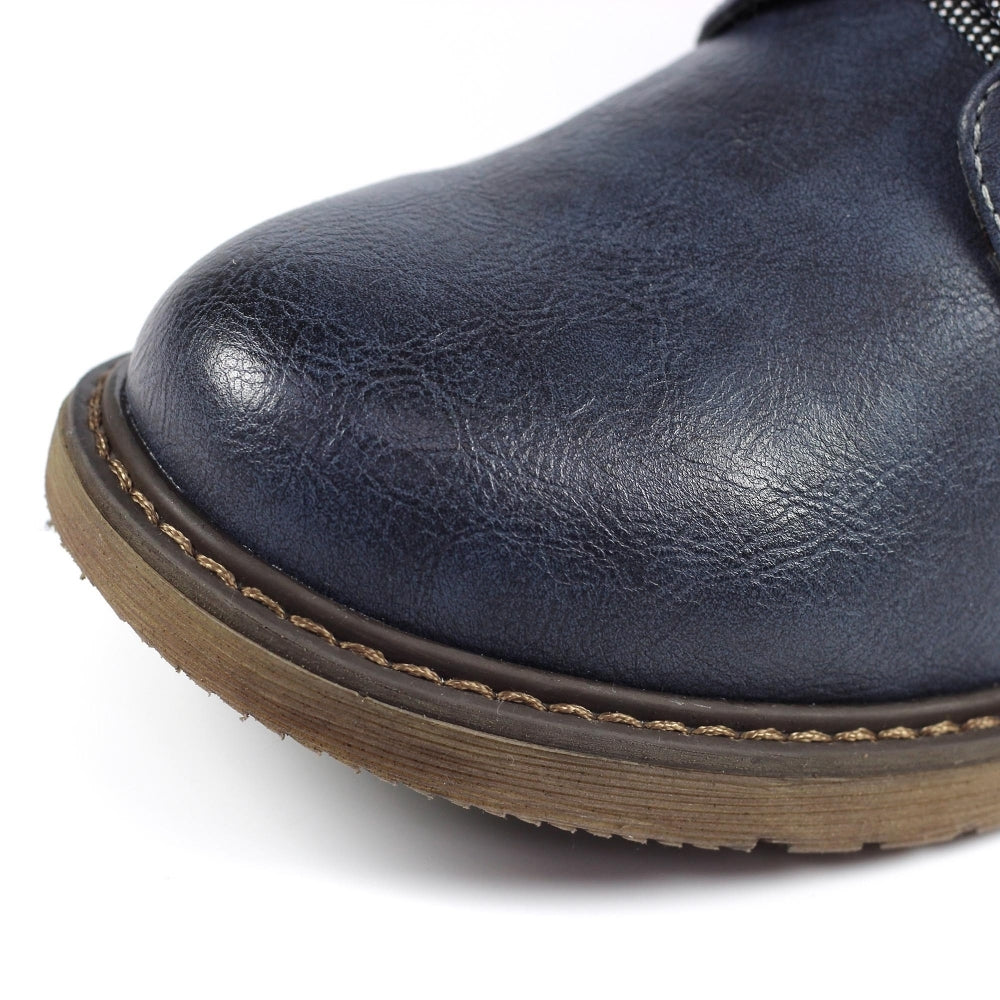 Lunar Women's GLB090 Benson III Waterproof Ankle Boots Navy Blue