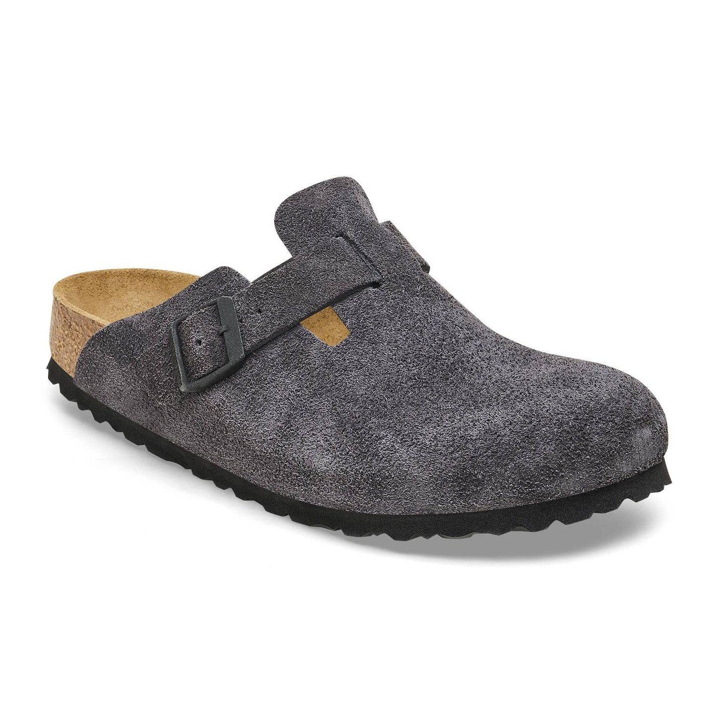 Birkenstock Unisex Boston Suede Leather Clogs Velvet Grey