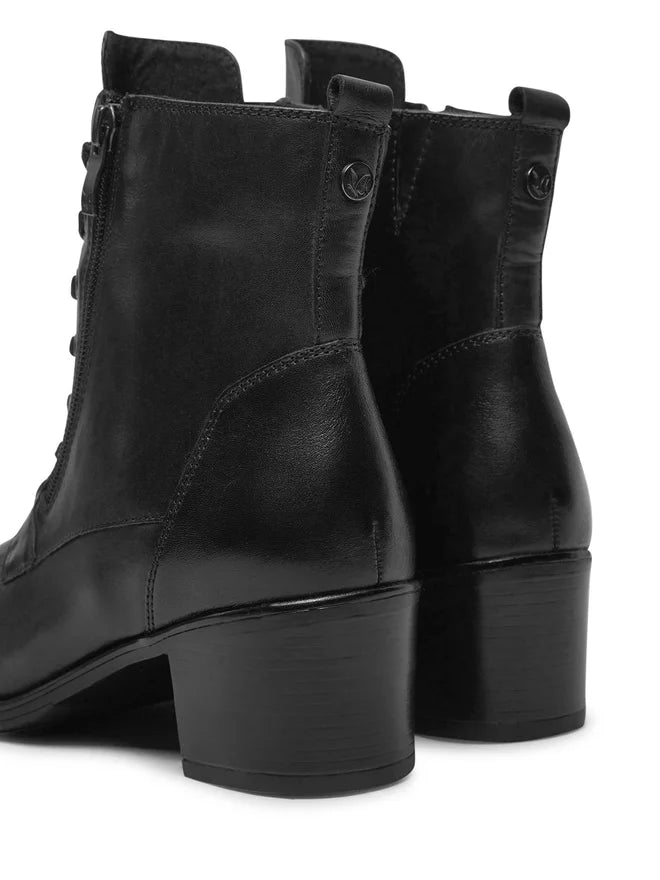 Caprice Women's 9-25154-43 Leather Ankle High Boots Black Nappa