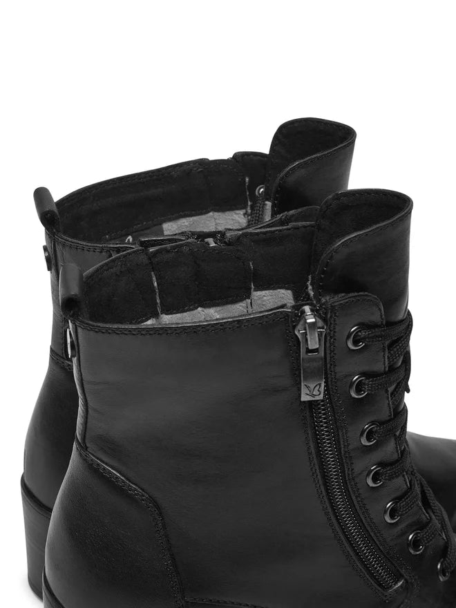 Caprice Women's 9-25154-43 Leather Ankle High Boots Black Nappa