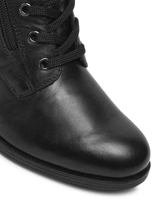 Caprice Women's 9-25154-43 Leather Ankle High Boots Black Nappa