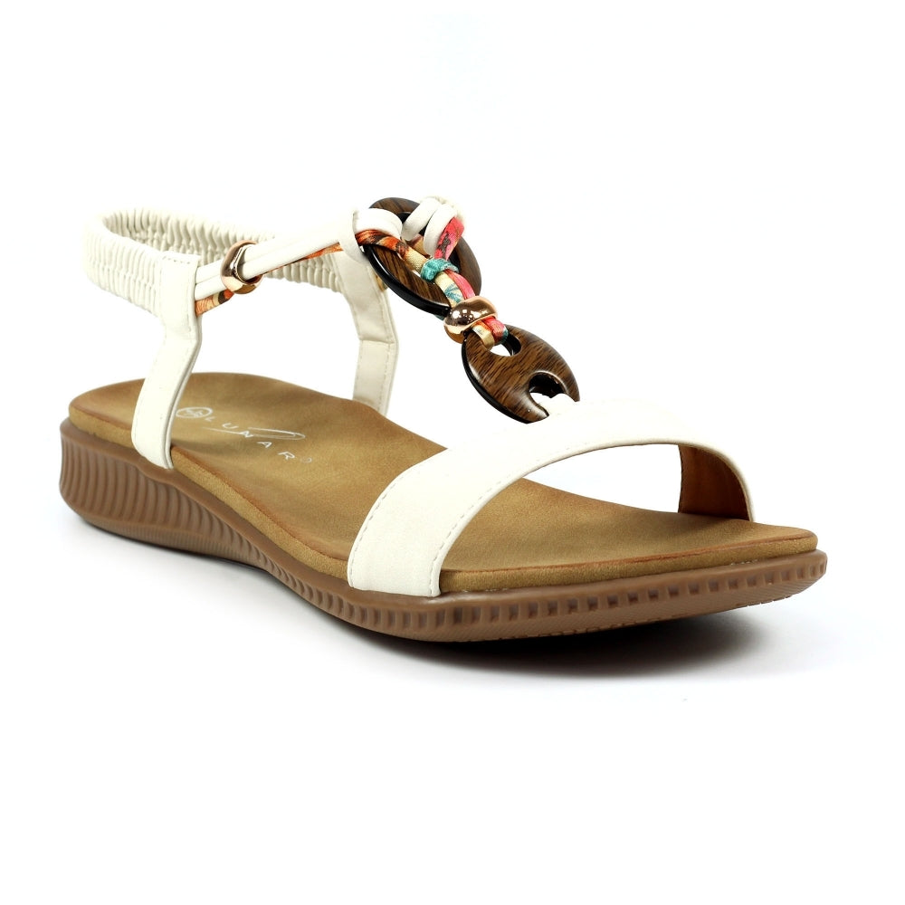 Lunar Women's JLH475 Brava Sandals White