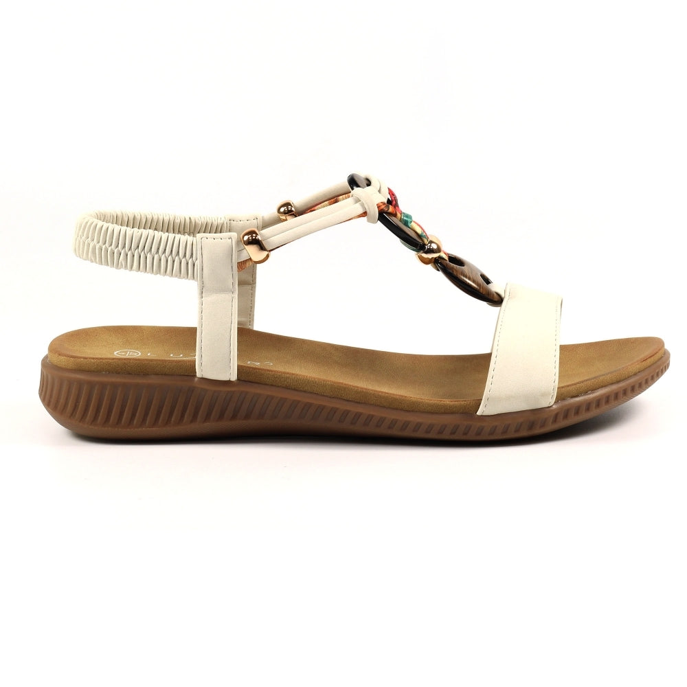 Lunar Women's JLH475 Brava Sandals White