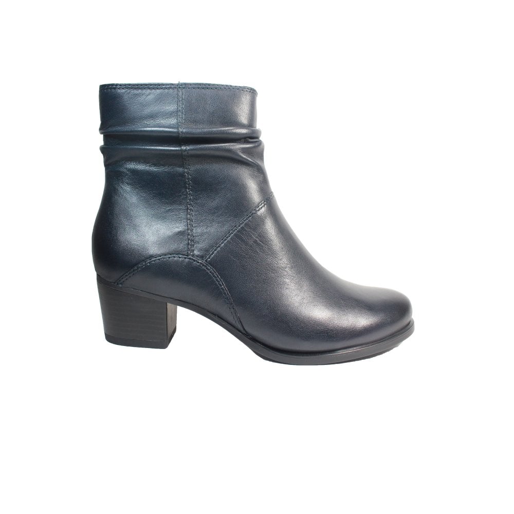Caprice Women's 9-25335-41 Leather Ankle Boots Ocean Blue