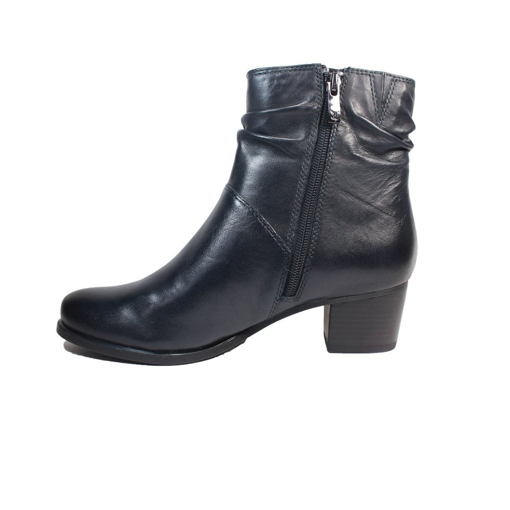 Caprice Women's 9-25335-41 Leather Ankle Boots Ocean Blue