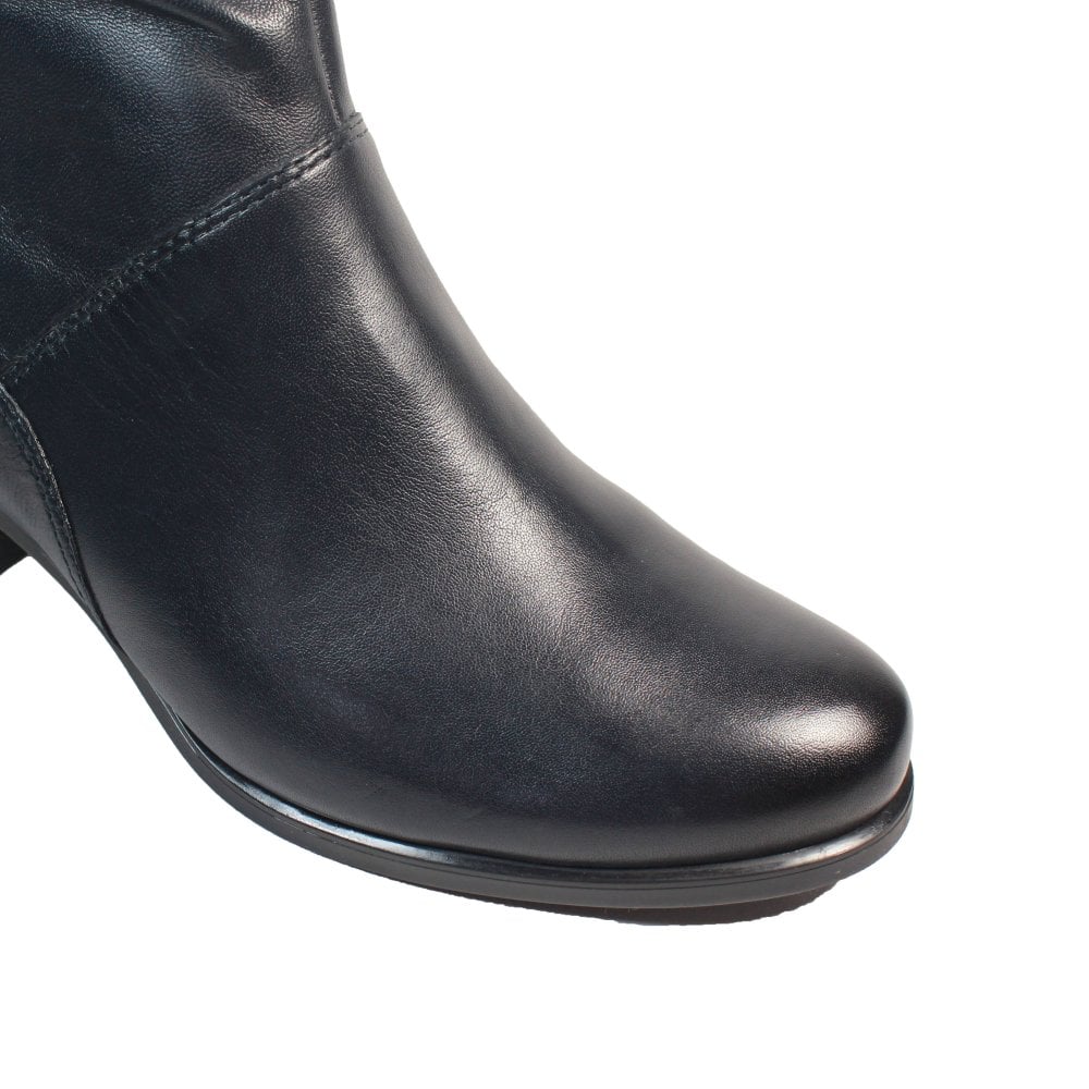 Caprice Women's 9-25335-41 Leather Ankle Boots Ocean Blue