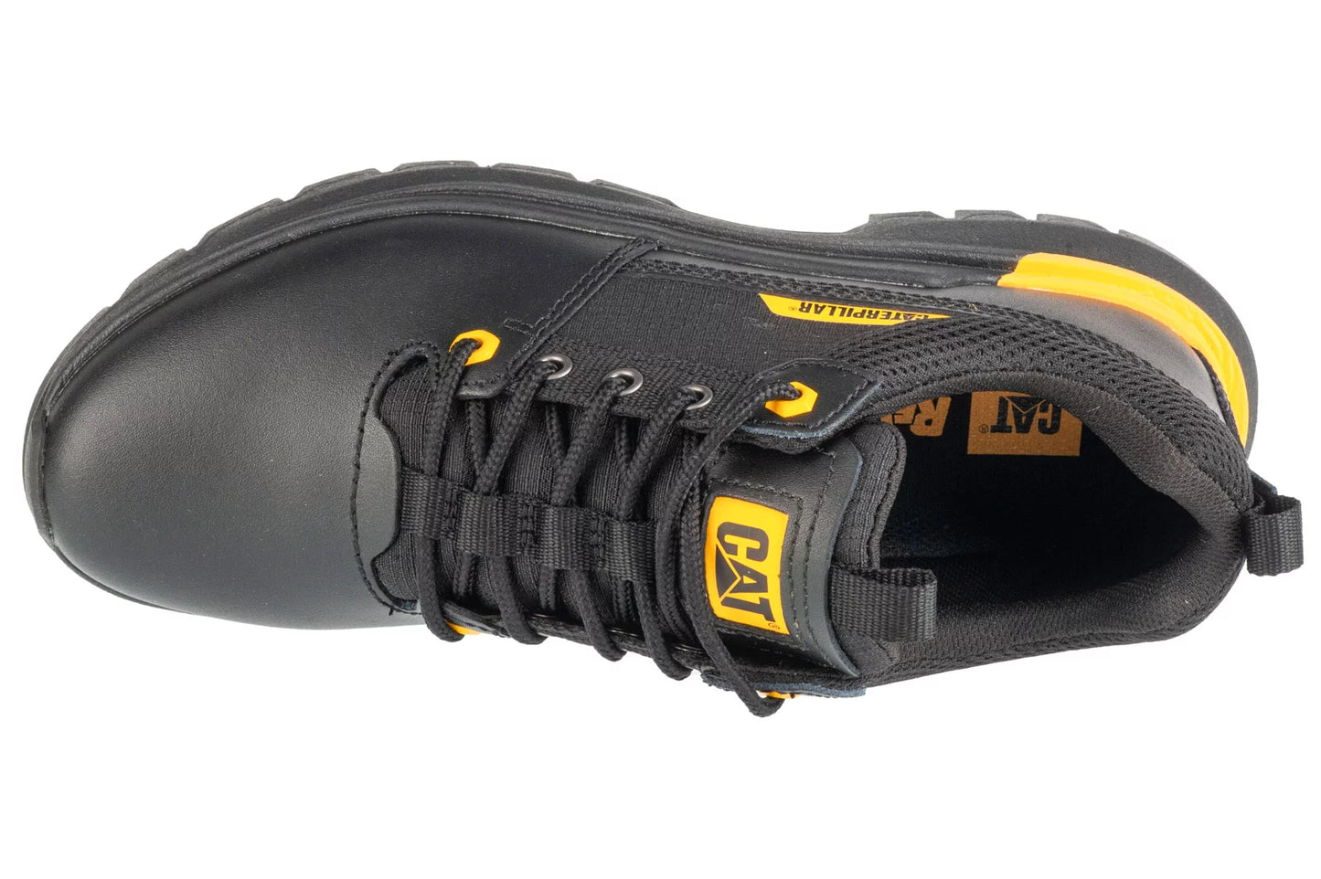 CAT Caterpillar Men's P726090 Colorado Sneaker Low Leather Shoes Black/Yellow