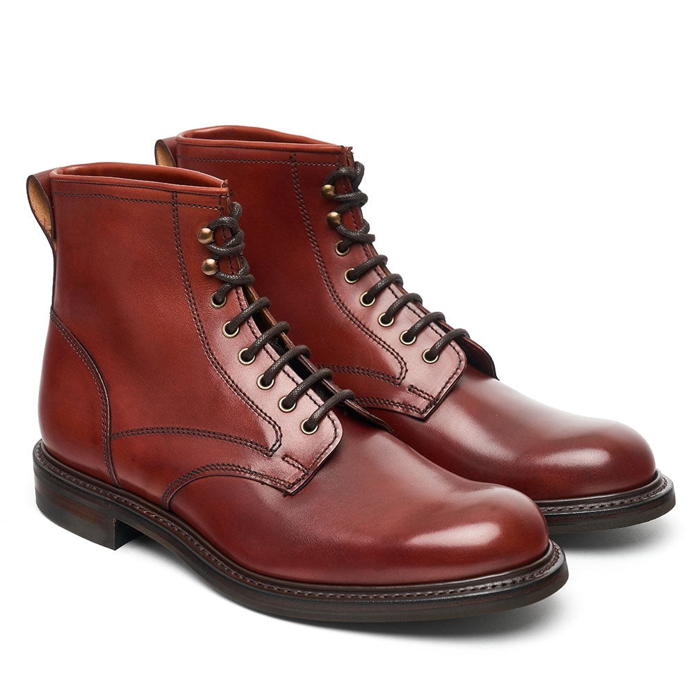 Joseph Cheaney Men's Jaxson II Leather Derby Boots Dark Leaf Brown