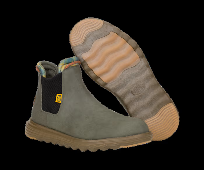 Hey Dude Men's Branson Classic Mid Boots Dusty Olive Green