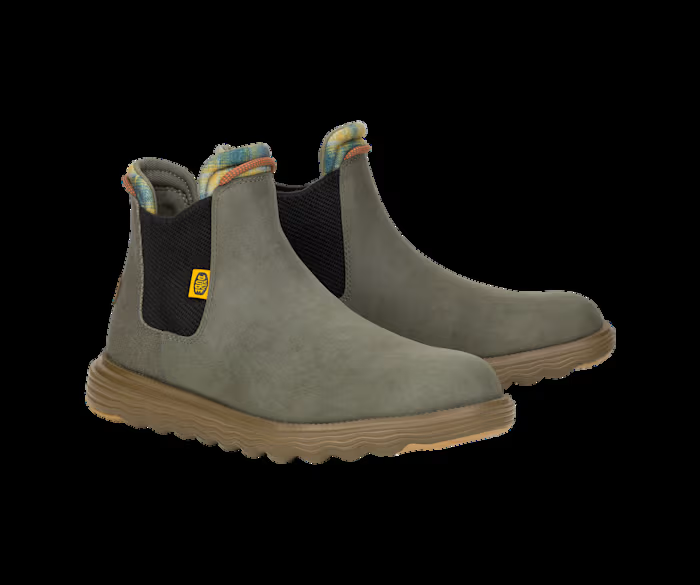 Hey Dude Men's Branson Classic Mid Boots Dusty Olive Green