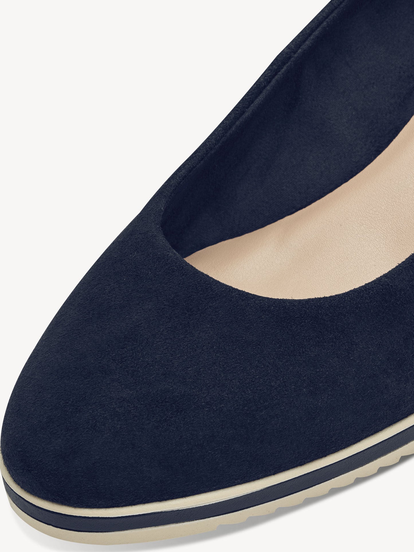 Tamaris Women's 1-22303-42 Leather Wedge Heel Pump Shoes Navy Blue