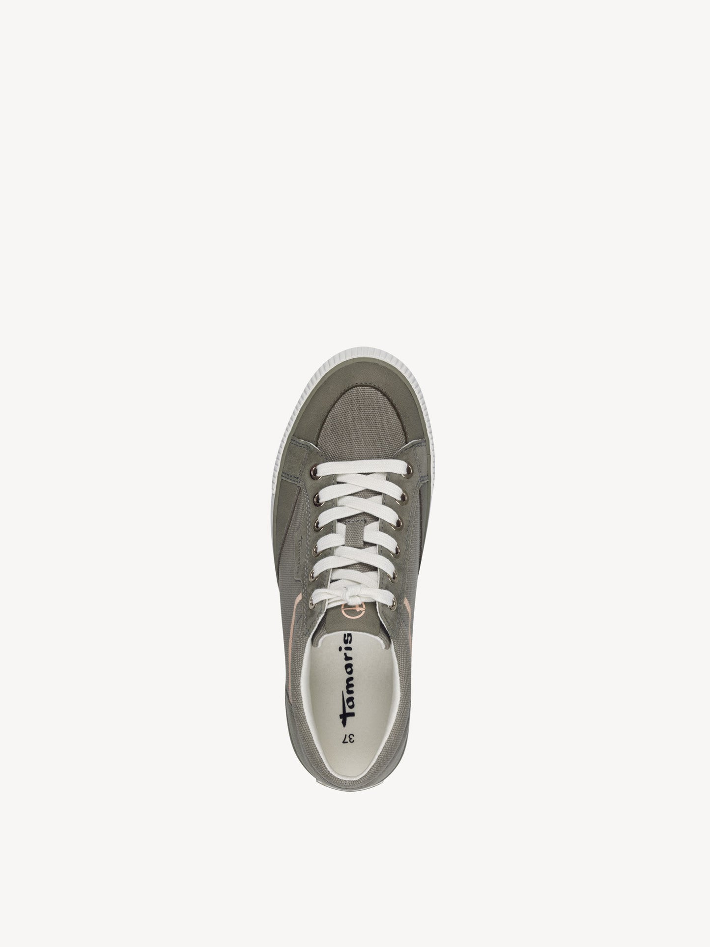 Tamaris Women's 1-23607-42 Leather Lace-Up Sneakers Olive Green