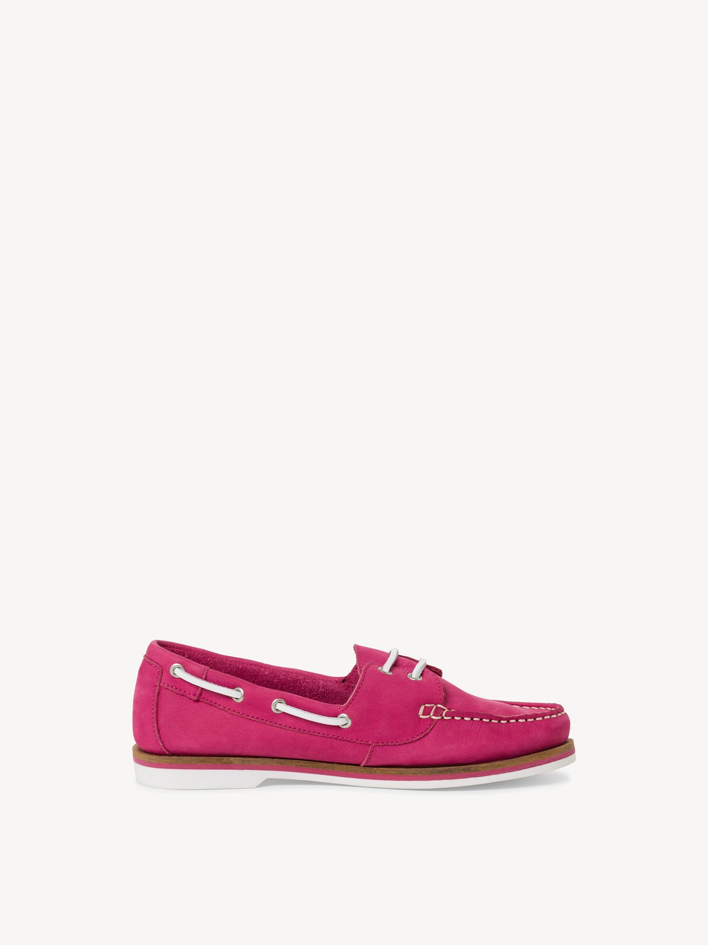 Tamaris Women's 1-23616-42 Leather Moccasin Shoes Fuxia Pink