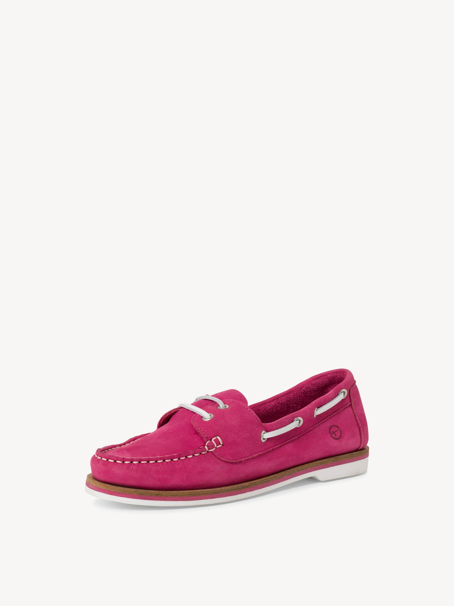 Tamaris Women's 1-23616-42 Leather Moccasin Shoes Fuxia Pink
