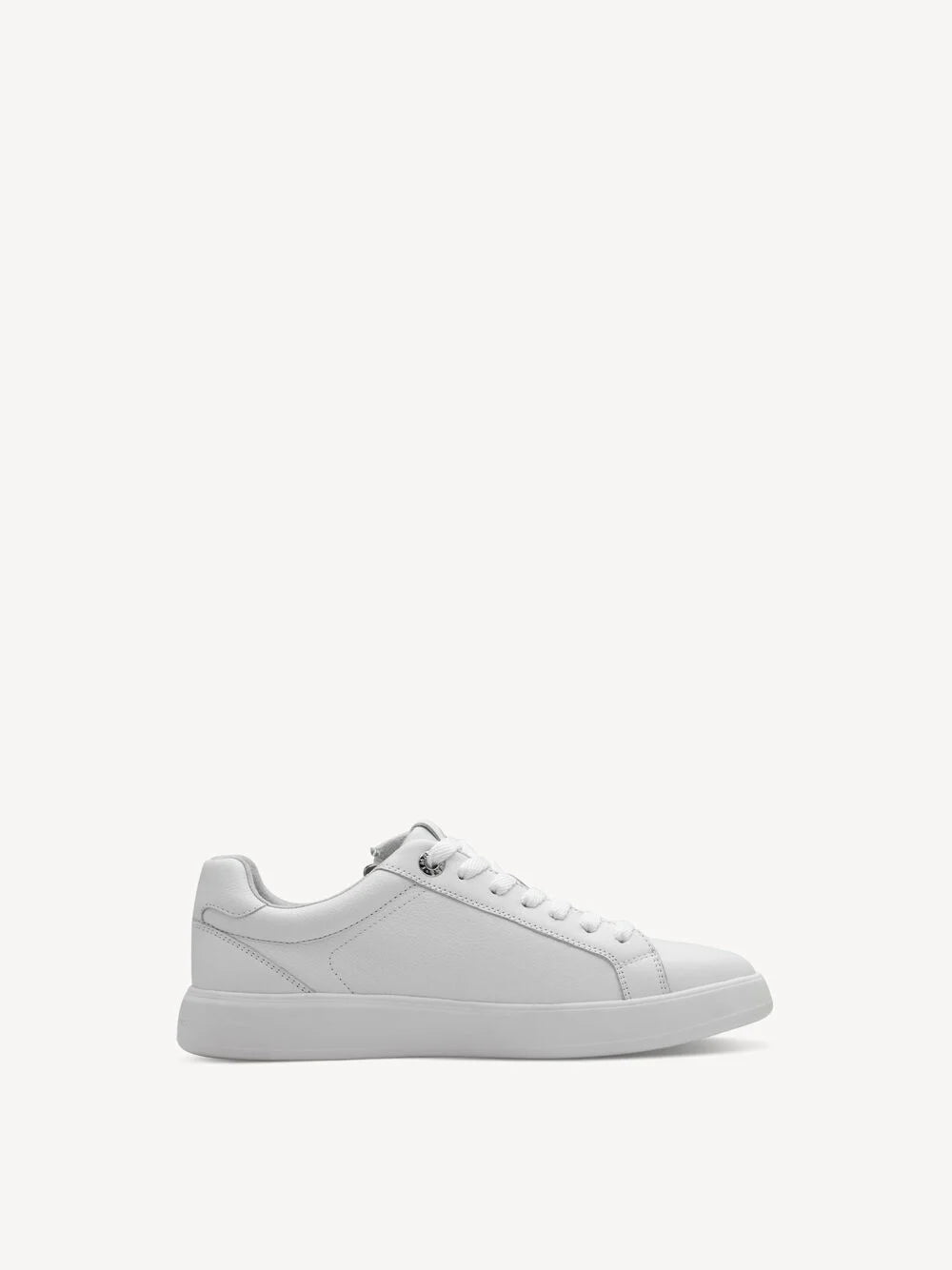 Tamaris Women's 1-23709-44 Leather Lace-Up Sneakers White