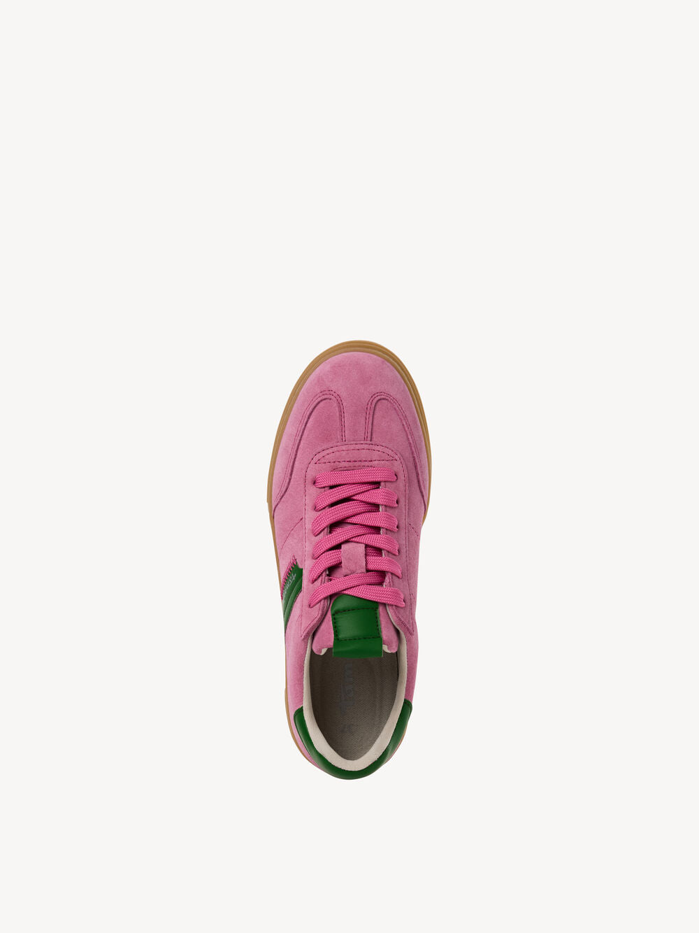 Tamaris Women's 1-23788-42 Leather Lace-Up Sneakers Rose Pink