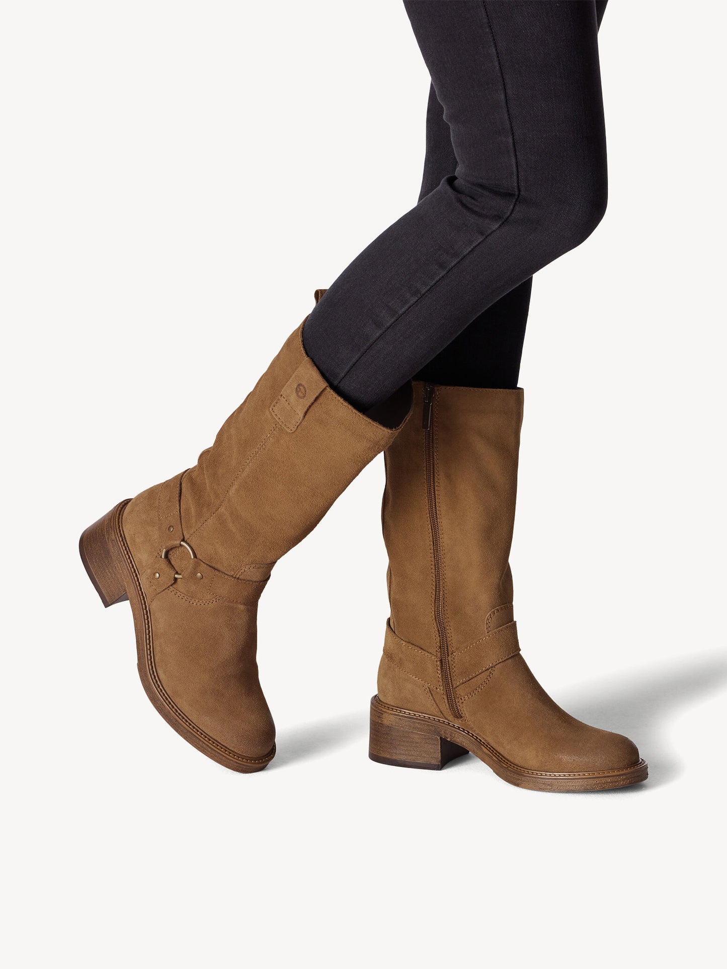 Tamaris Women's 1-25021-43 Leather Boots Camel Brown