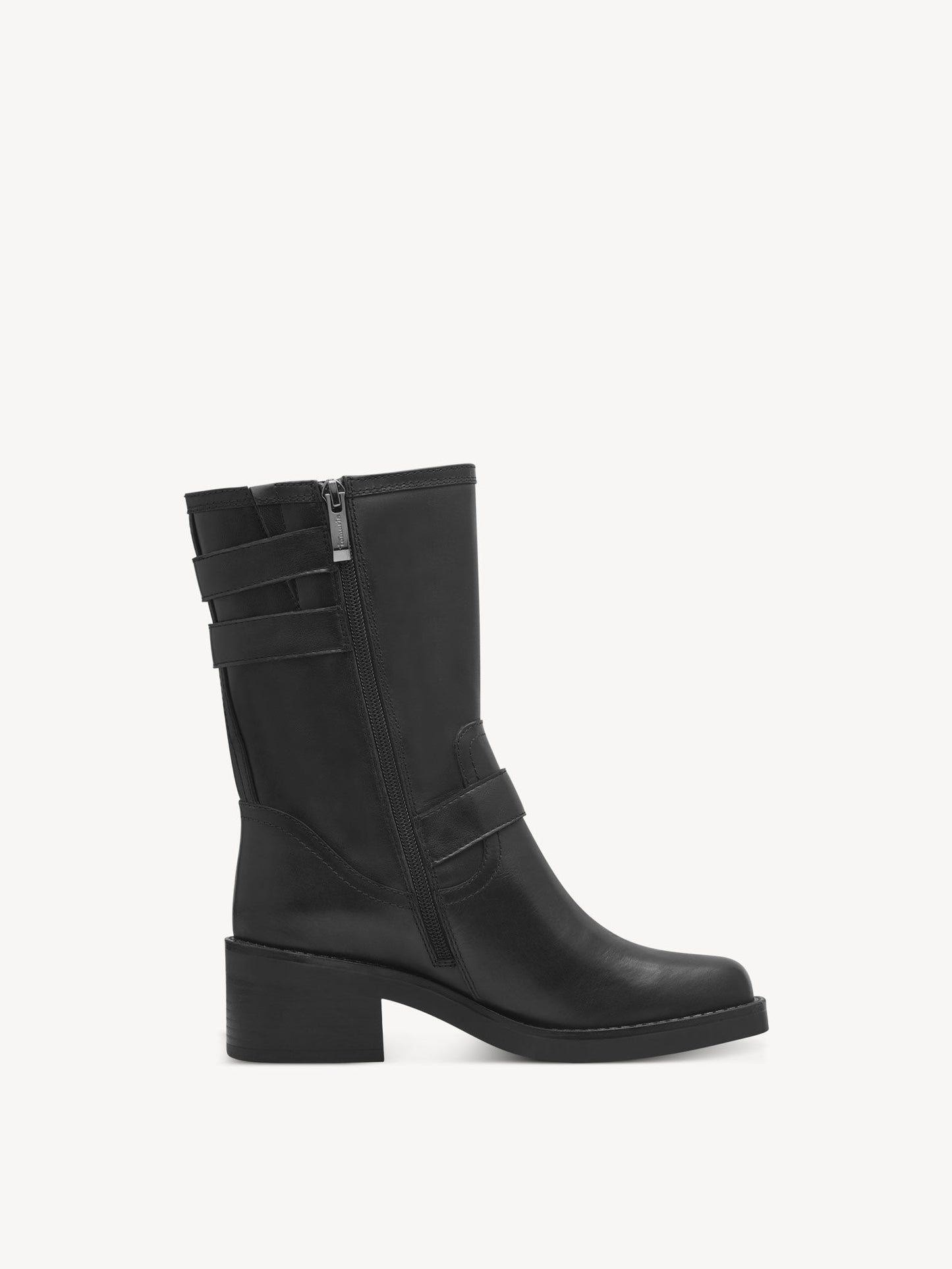 Tamaris Women's 1-25390-43 Leather Ankle Boots Black