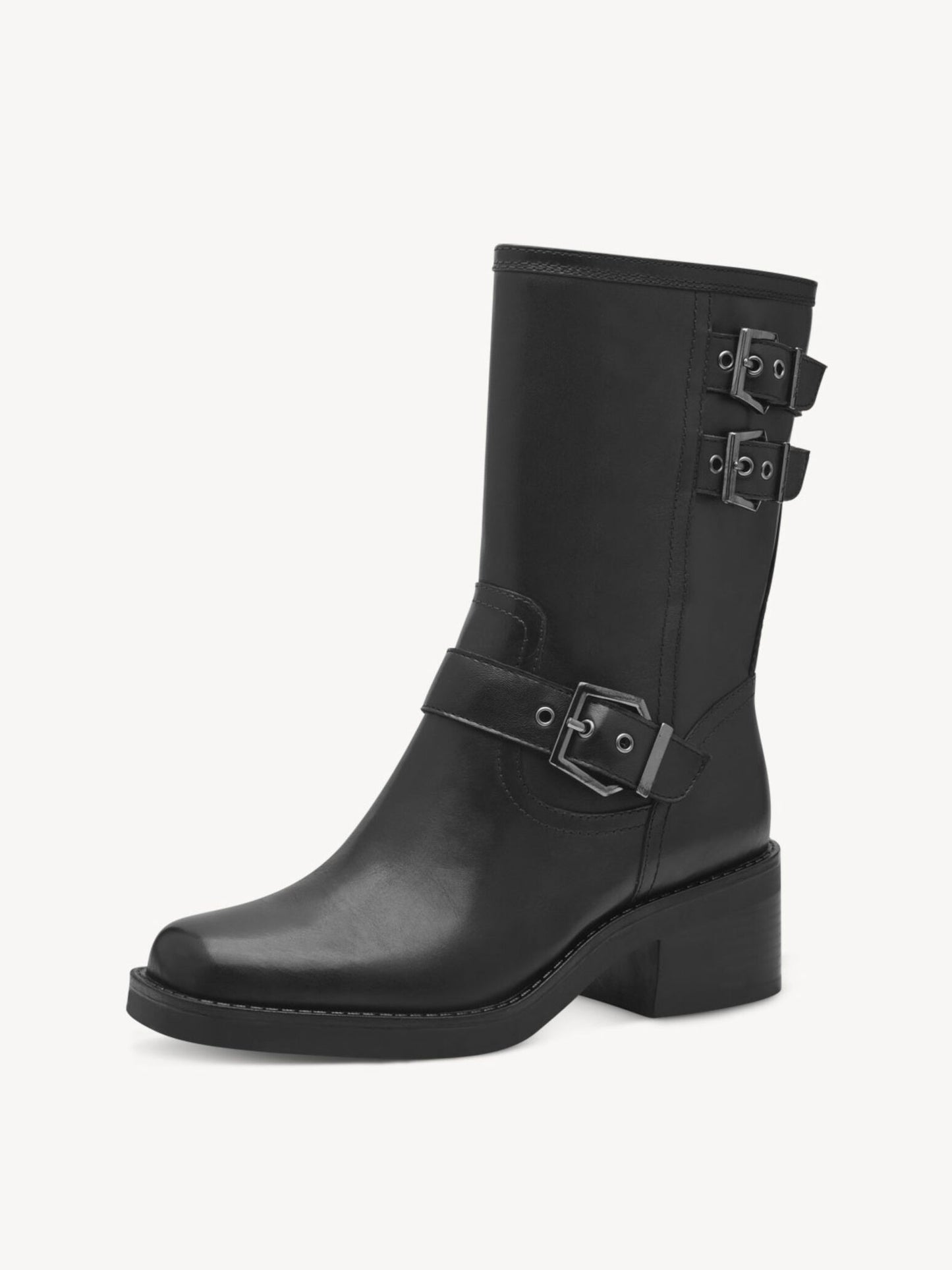 Tamaris Women's 1-25390-43 Leather Ankle Boots Black