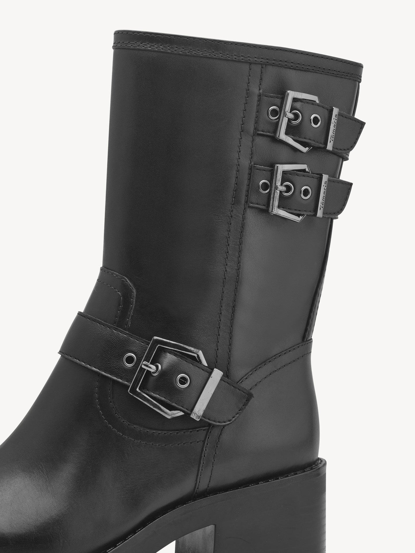 Tamaris Women's 1-25390-43 Leather Ankle Boots Black